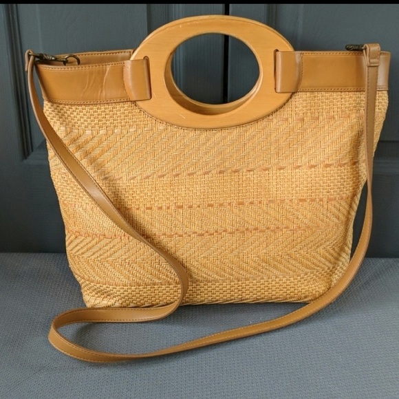 Fossil Handbags - Fossil Rattan Crossbody Purse